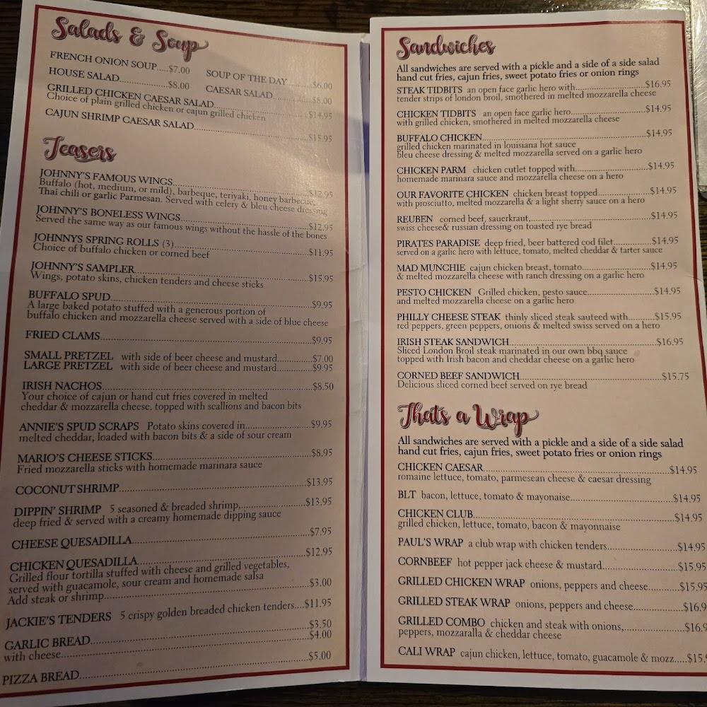 Johnny McGorey's Pub Menu image 1