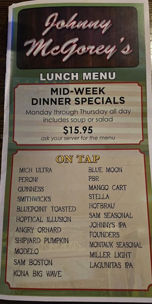 Johnny McGorey's Pub Menu image 4